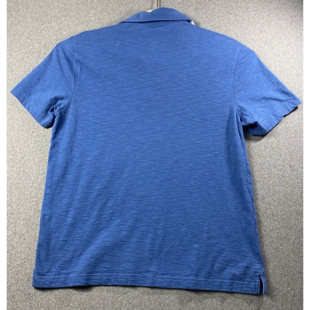 Izod Polo Shirt Men's M Blue Pocket Short Sleeve Cotton Solid Top - Picture 2 of 4